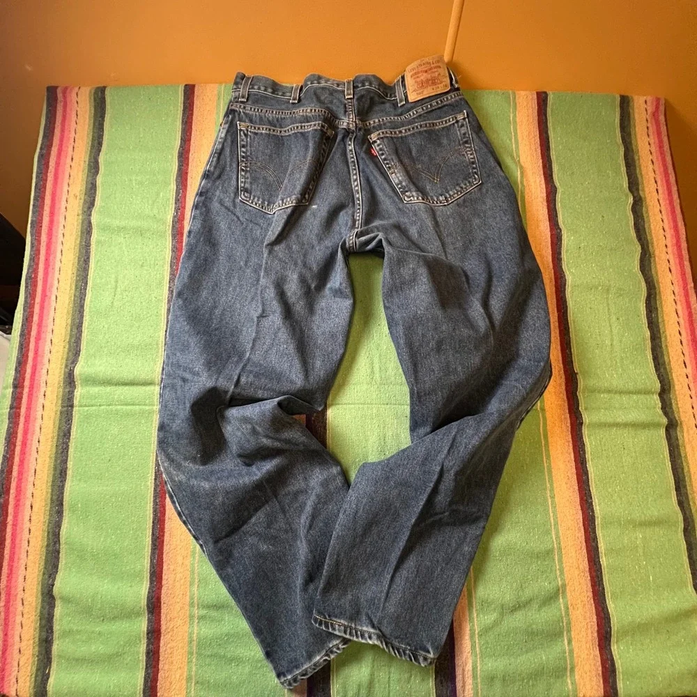 Levis 560 Comfort Fit Jeans Mens 38x34 Blue Tapered Leg Baggy Denim 560-0217